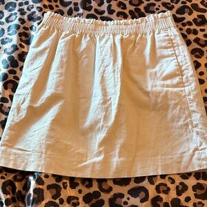 J. Crew Cream Mini Skirt